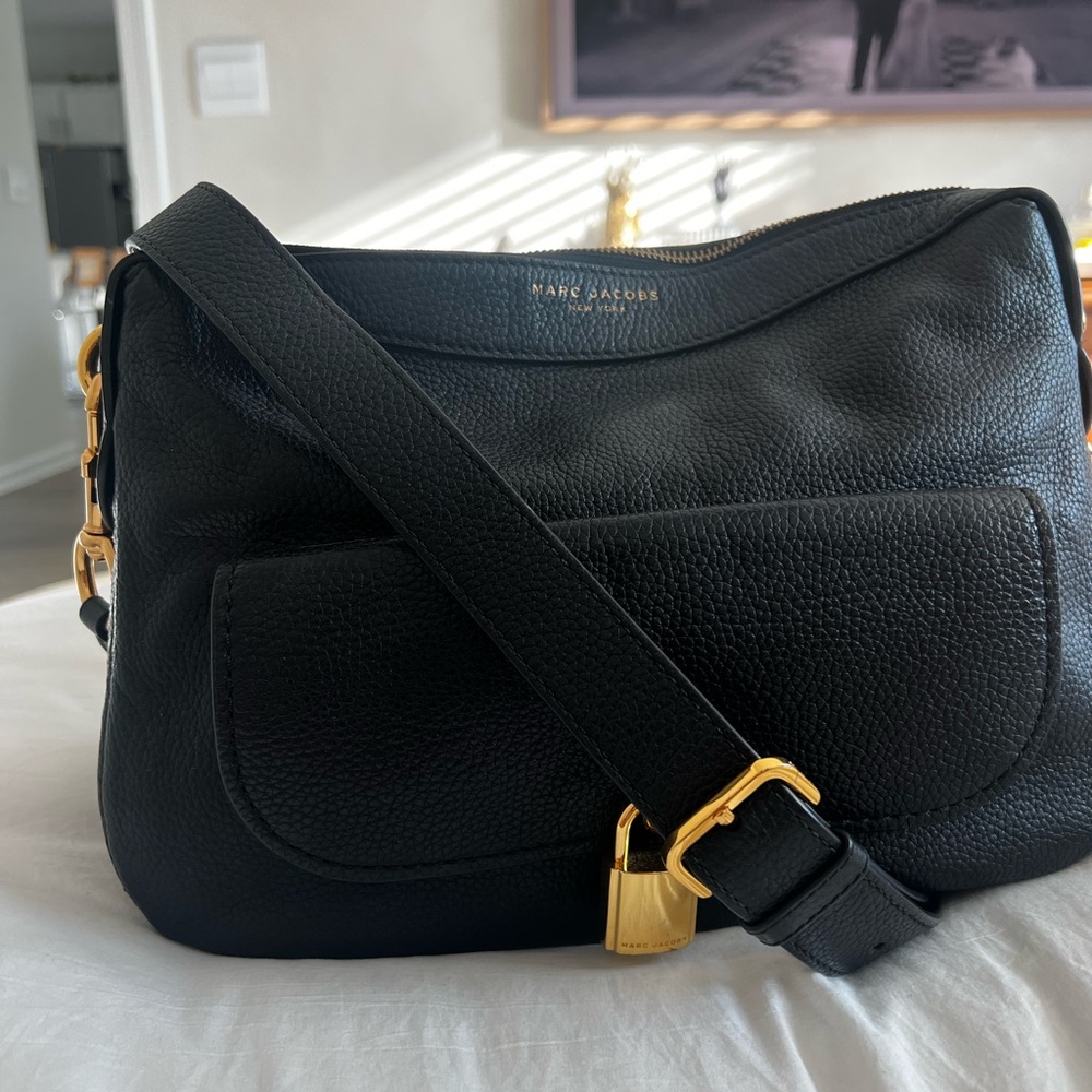 Marc Jacobs Black Leather Crossbody Bag